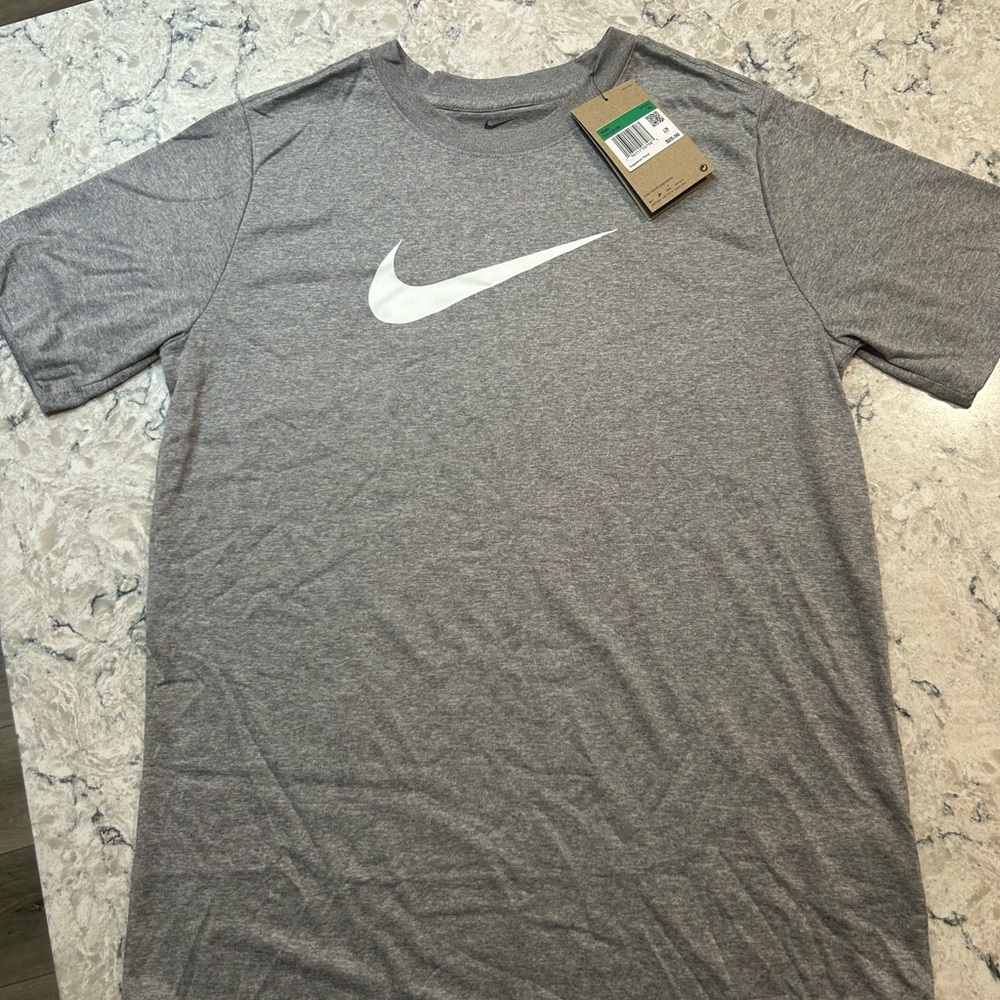 Nike Boys Heather Gray Short Sleeve Tee